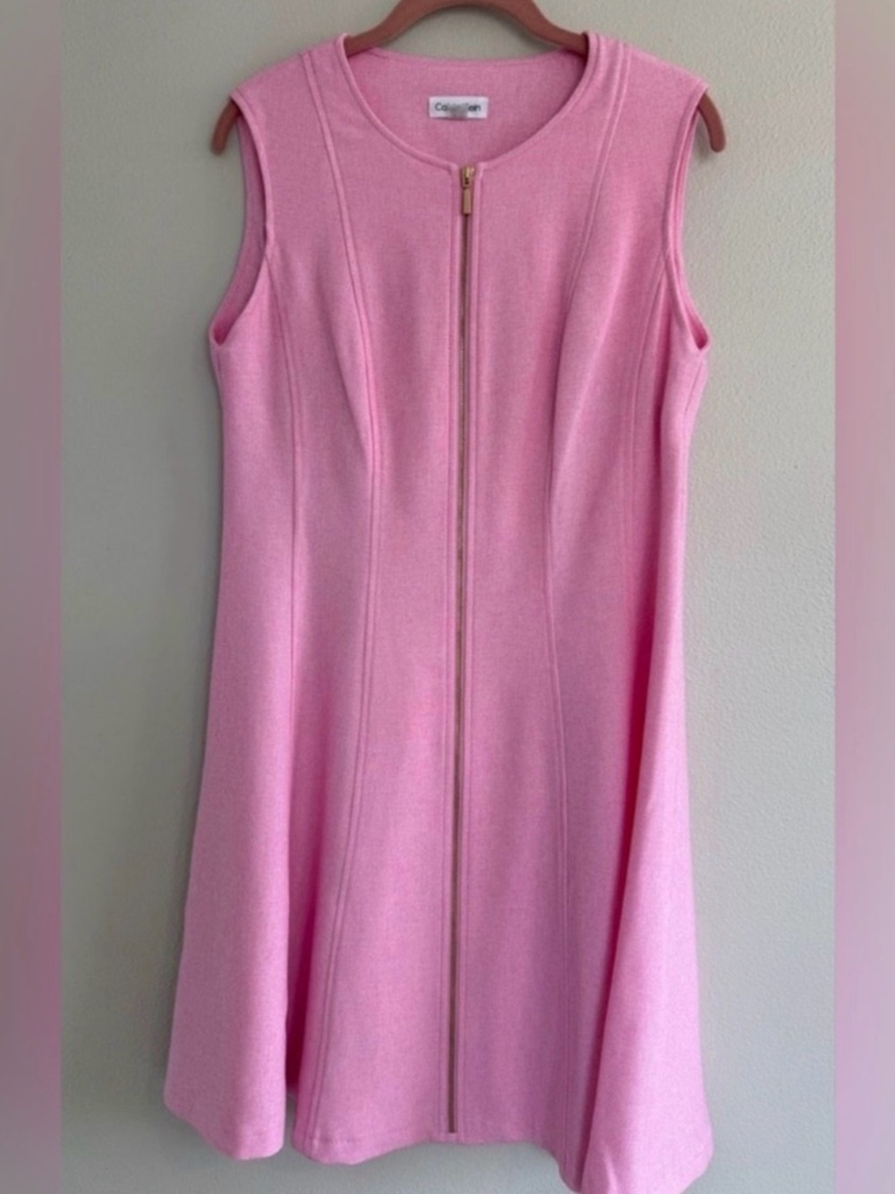 Calvin Klein Sleeveless Pink A-Line Dress